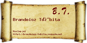 Brandeisz Tábita névjegykártya